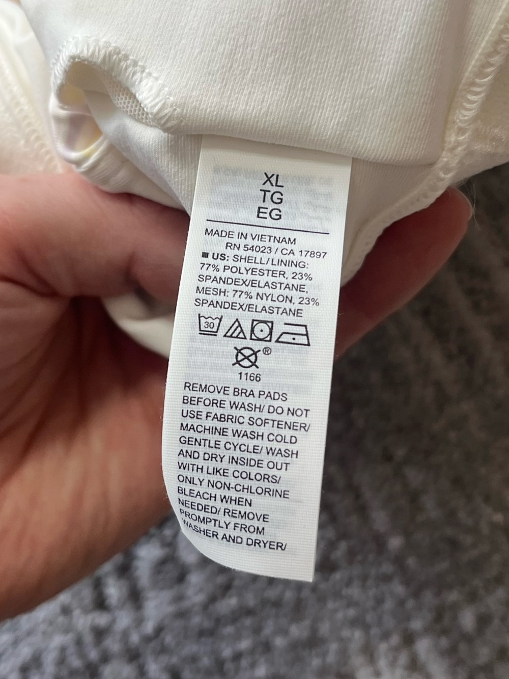 Old Navy PowerSoft Marble Print Racerback Tank – Pastel Workout Top (XL) - Picture 8 of 8